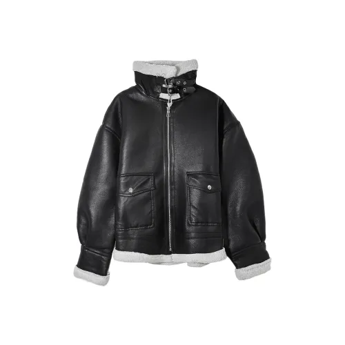 HUULOB Женские кожаные куртки