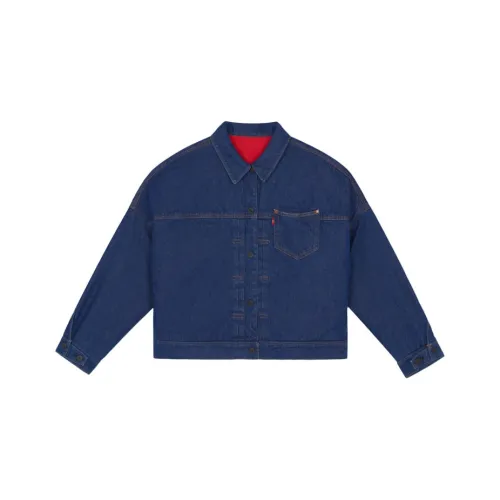 Levis Хлопковый пуховик женский синий