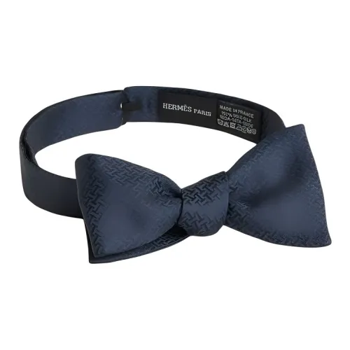 HERMES Шелковые галстуки Мужской Темно-синий