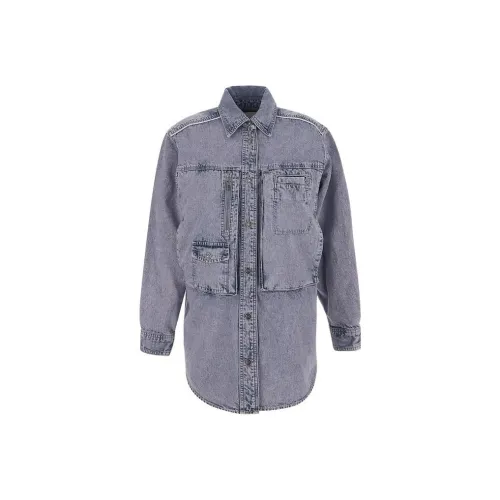 ISABEL MARANT Серо-голубые Женские Джинсовые Куртки