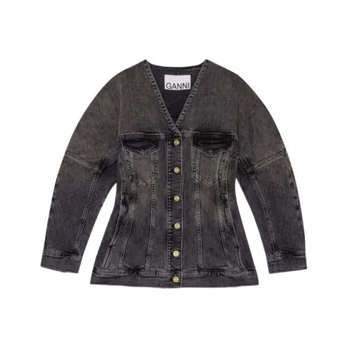 GANNI Denim Jacket Women's Black