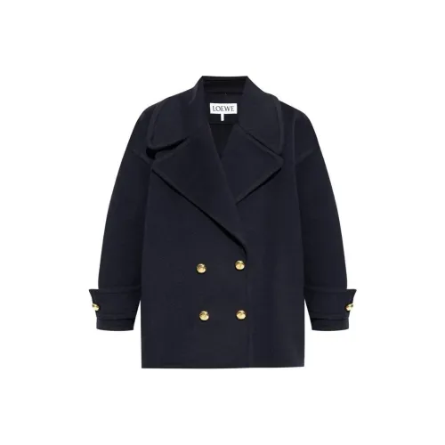 LOEWE FW24 Пальто Женское Полуночный Синий