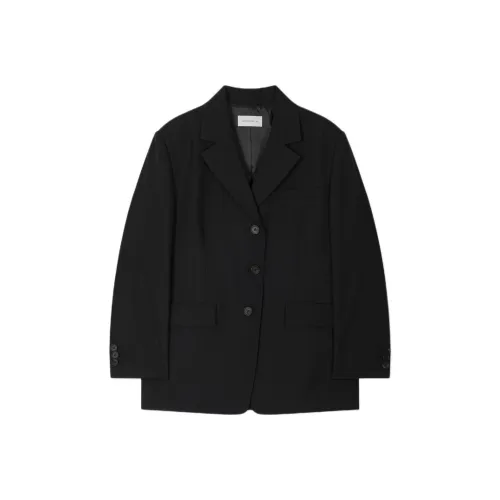 LOW CLASSIC Lc Collection OVERSIZED 3 Button Wool Blazer Бизнес Костюм Женский Черный Черный