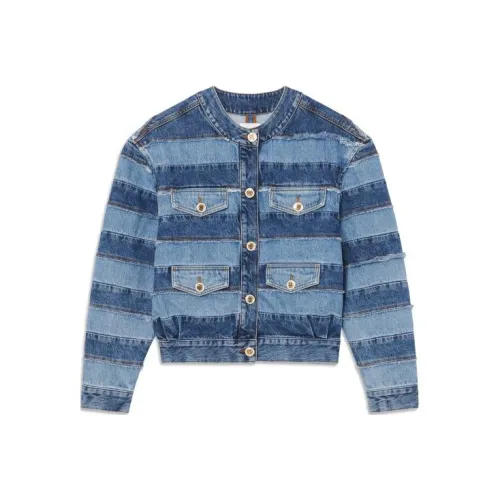 SANDRO Джинсовый синий Женские джинсовые куртки