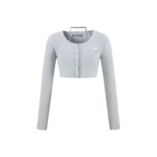 WEIRD MARKET Серое Женское Короткое Пальто