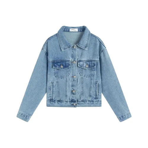 Delight In You Denim Jacket Women's Blue