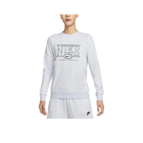 Nike Толстовка Женская Белая Серая