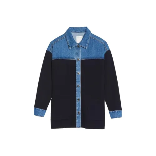 SANDRO Темно-синие женские джинсовые куртки