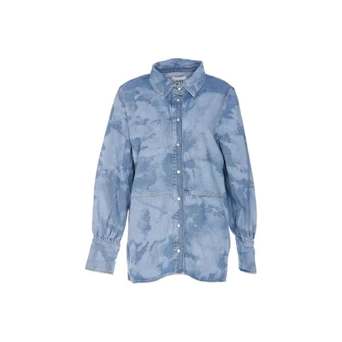 GANNI Джинсовая куртка женская синяя