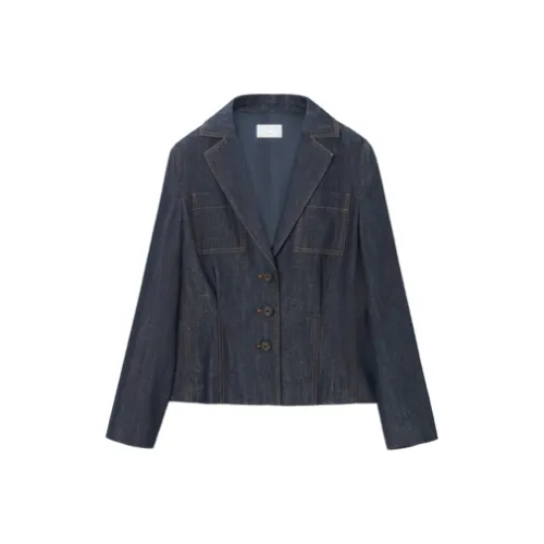 OVV Джинсовый синий Однотонный A8 Женские Офисные костюмы