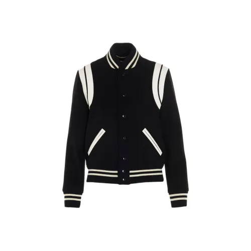 SAINT LAURENT Бейсбольная куртка Женская Черная