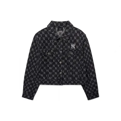 MLB Old Flower Темно-серый Женские Джинсовые Куртки