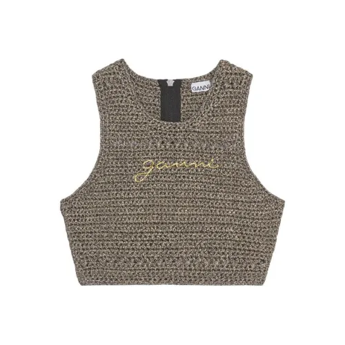 GANNI SS23 Жилет Женские Черный Золото