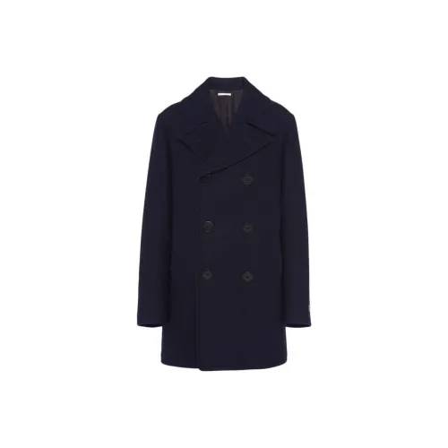 PRADA Женское пальто темно-синего цвета