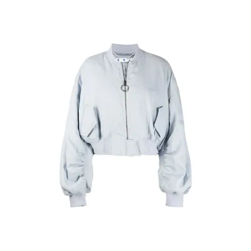 Off Белый FW20 Синий Женское короткое пальто