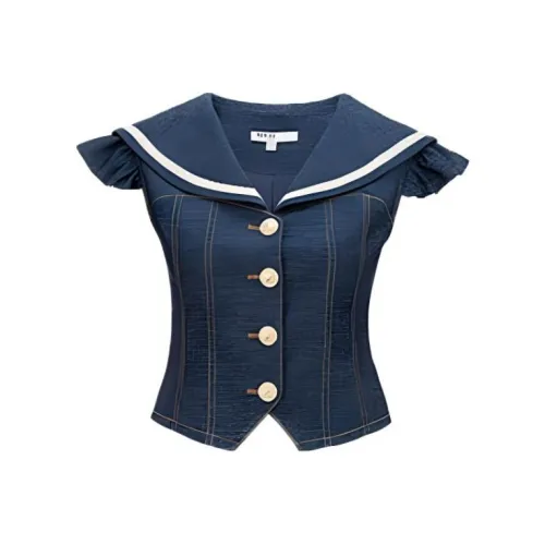 AIVEI Denim Jacket Женская Темно-синий