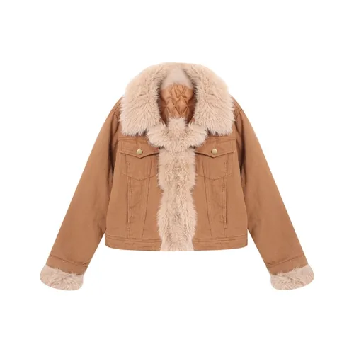 HAPG Хлопковый пуховик женский коричневый