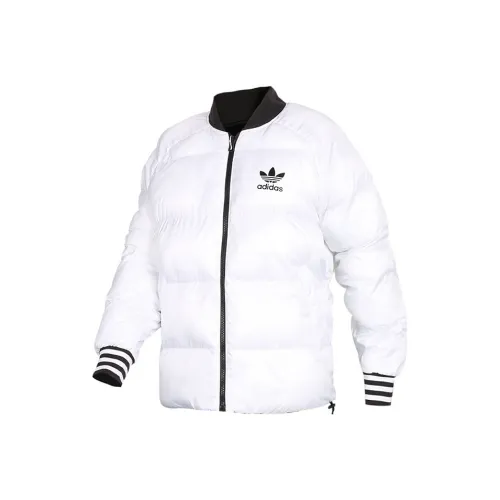 Adidas Originals Хлопковый пуховик Зимний Женский Белый