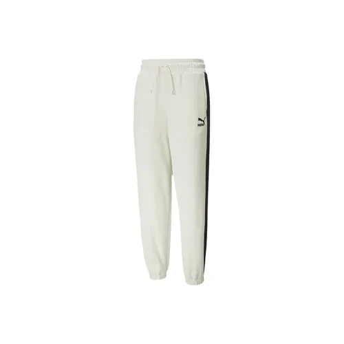 PUMA CLASSICS Вязаные спортивные брюки женские дымчато-серого цвета