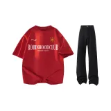 Gucci Красная футболка + черные джинсы