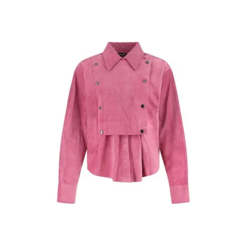 ISABEL MARANT Розовые Женские Кожаные Куртки