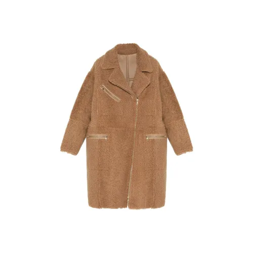 Yves Salomon FW24 Пальто Женское Верблюжий Коричневый