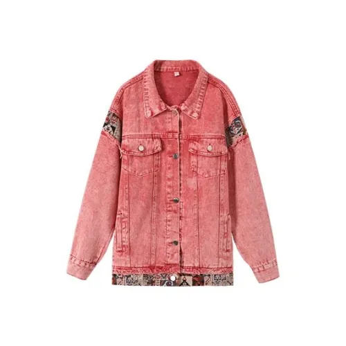 Miss Chipmunk Denim Jacket Women's Vintage Pink Мисс Чипманк Деним Куртка Женская Винтаж Розовый