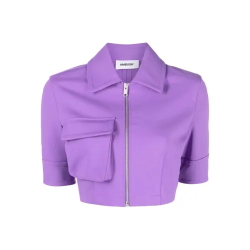 AMBUSH Фиолетовое Женское Короткое Пальто