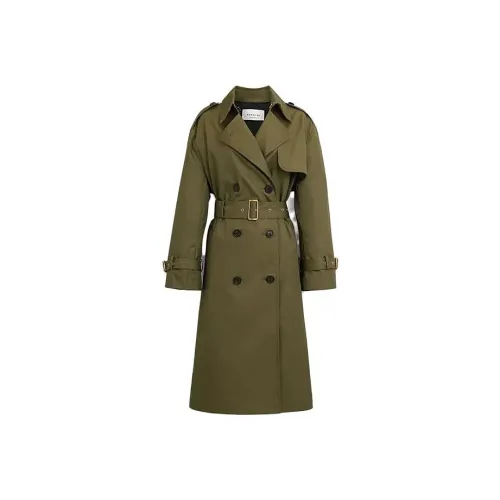 COACH FW23 Тренчкот Женский Зеленый