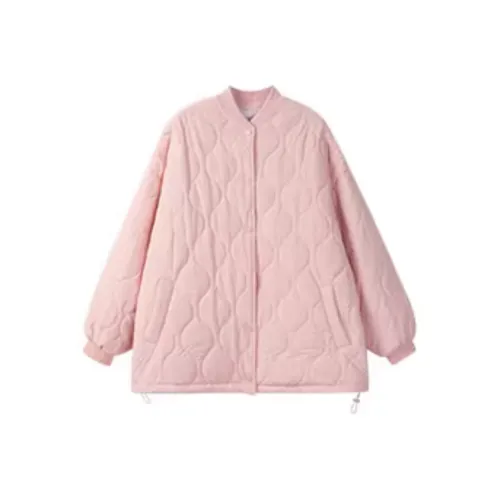 IQC Хлопковый пуховик женский светло-фиолетовый