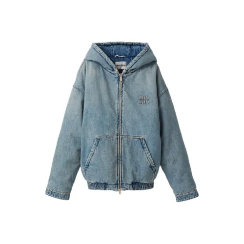 MIU MIU SS24 Denim Jacket Women's Light Blue