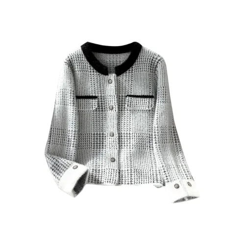 Cypress House Укороченная Куртка Женская Белая Основа Гусиная Лапка