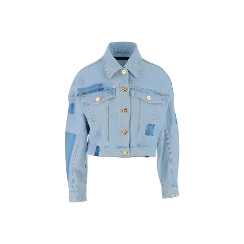 VERSACE Джинсовый синий Женские джинсовые куртки