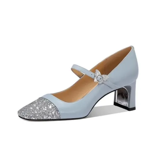 JESSICA SOPHIA Туфли Мэри Джейн с грубым каблуком 6 см женские