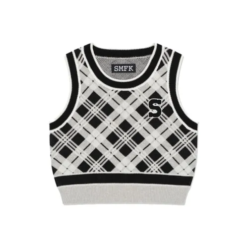 SMFK Черно-белая панда Саржа Женские жилеты