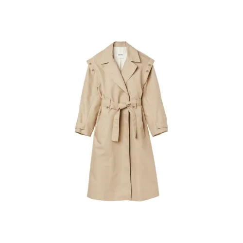 Sandro Тренчкот Женский Бежевый Желтый