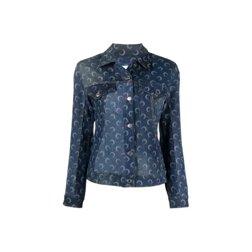 Marine Serre Синие Женские Джинсовые Куртки