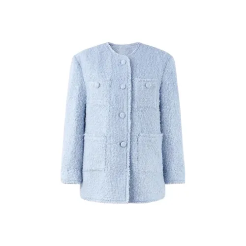 Cocoon Светло-синий Женское Пальто