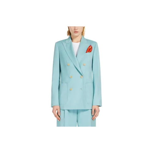 MaxMara Бизнес Костюм Пальто Женское Светло-Синий Зеленый