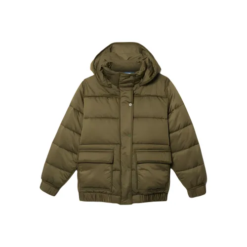 Sandro Хлопковый пуховик женский цвет хаки