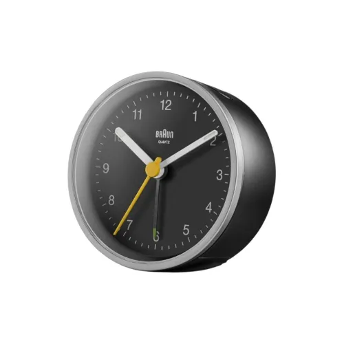BRAUN Кварцевый механизм пластик будильник унисекс черный