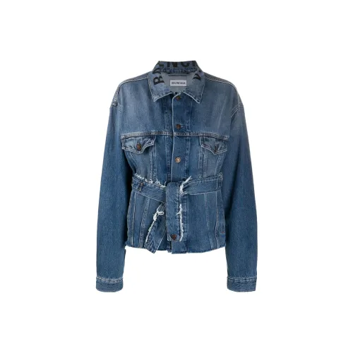 Balenciaga SS22 Denim Jacket Women's Blue