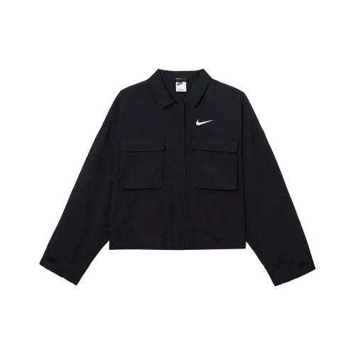 NIKE Черное Женское Короткое Пальто