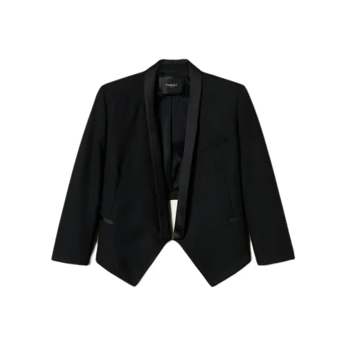 TWINSET Milano FW24 Бизнес Костюм Пальто Женское Черное