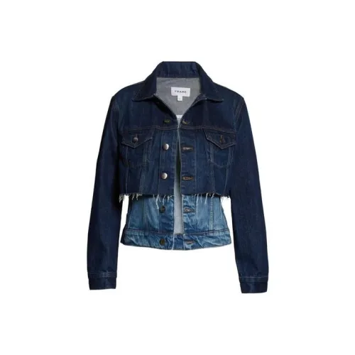 Рамка Синий Женские Джинсовые Куртки