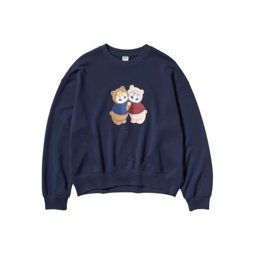 UNIQLO x Shark Cat Collaboration Акула Кошка Коллаборация FW24 Толстовка Женская Темно-синий
