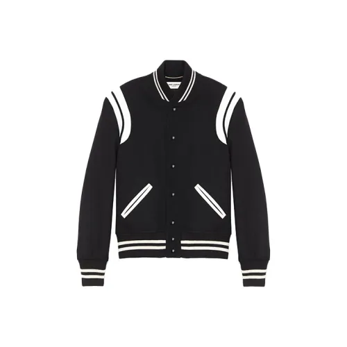 SAINT LAURENT Бейсбольная куртка Женская Черная