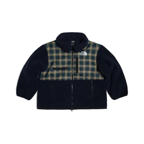 The North Face Темно-синие Женские бархатные куртки