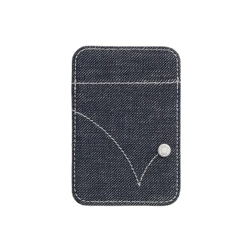 HERMES Magsafe Denim Картхолдер Унисекс Индиго Белый