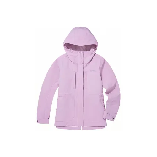 Колумбия совместная коллекция City Outdoor Водонепроницаемый и Ветрозащитный для сохранения тепла Ветровка Женская Светло-фиолетовая